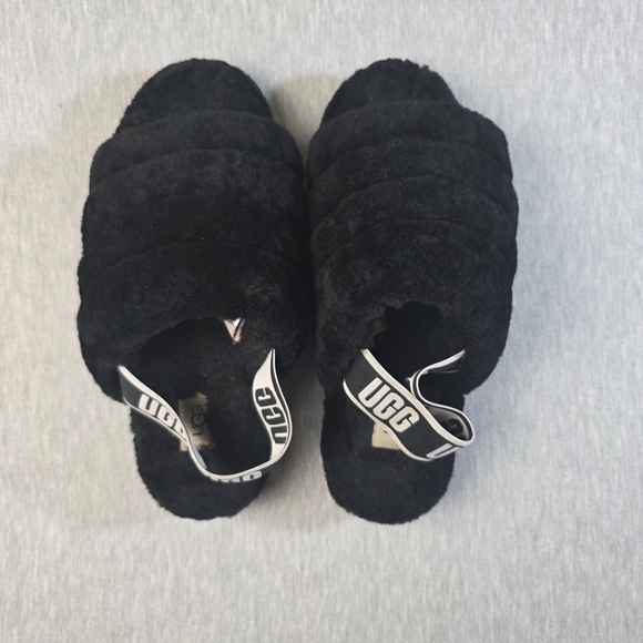 UGG Shoes - UGG Black Shearling Lined Sandals Size 9 Womens
